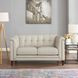 Elric Vanilla Leather 62" Loveseat