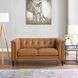 Elric Cognac Leather 62" Loveseat