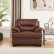 Calizor Pecan Leather Upholstered Lounge Chair