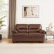 Calizor Pecan Leather 66" Loveseat
