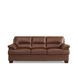 Calizor Pecan Leather Living Room Set