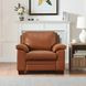 Ironvale Nutmeg Leather Upholstered Accent Chair