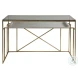 Signature Designs Gold Foil And White Cumulus Writing Table