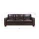 Aldercrest Brown Leather 84" Sofa with Nailhead Trim