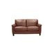 Sherwyn Pecan Leather Living Room Set