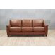 Sherwyn Nutmeg Leather 89" Sofa with Nailhead Trim