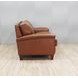 Sherwyn Nutmeg Leather 89" Sofa with Nailhead Trim