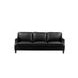 Camden Black Leather 87" Sofa with Nailhead Trim