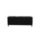 Camden Black Leather 87" Sofa with Nailhead Trim