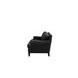 Camden Black Leather 87" Sofa with Nailhead Trim