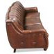 Kingswell Brown Leather 91" Sofa with Nailhead Trim