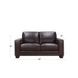 Aldercrest Brown Leather 60" Loveseat with Nailhead Trim