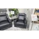 Valley Black Leather Glider Power Recliner with Power Headrest and USB Charging
