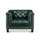 Picavel Green Leather Living Room Set