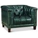 Picavel Green Leather Living Room Set