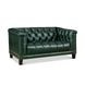 Picavel Green Leather Living Room Set