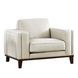 Axton Natural Leather Upholstered Accent Chair