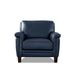 Sherwyn Navy Leather Living Room Set