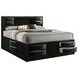 Briana Black King Storage Bookcase Bed
