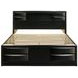 Briana Black King Storage Bookcase Bed
