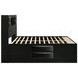 Briana Black King Storage Bookcase Bed