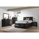Briana Black King Storage Bookcase Bed