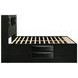 Briana Black California King Storage Platform Bed with Bookcase