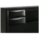 Briana Black California King Storage Platform Bed with Bookcase