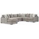 Aslan Court Pebble 6 Piece Sectional with Chaise