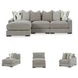 Aslan Court Pebble 3 Piece Sectional with LAF Chaise