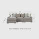 Aslan Court Pebble 3 Piece Sectional with LAF Chaise