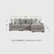 Aslan Court Pebble 3 Piece Sectional with RAF Chaise