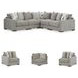Aslan Court Pebble 5 Piece Sectional