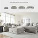 Aslan Court Pebble 6 Piece Sectional with RAF Chaise