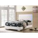 Felicity Gloss White Full Panel Bed With LED Lighting