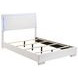 Felicity Gloss White Full Panel Bed With LED Lighting