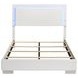 Felicity Gloss White Full Panel Bed With LED Lighting