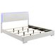 Felicity Gloss White King Panel Bed With LED Lighting