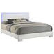 Felicity Gloss White King Panel Bed With LED Lighting