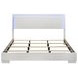 Felicity Gloss White King Panel Bed With LED Lighting