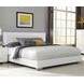 Felicity White California King Upholstered Panel Bed with LED Light