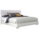 Felicity White California King Upholstered Panel Bed with LED Light