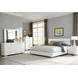 Felicity White California King Upholstered Panel Bed with LED Light