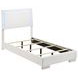 Felicity Gloss White Twin Panel Bed With LED Lighting