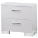 Felicity White Upholstered Low Profile Platform Bedroom Set