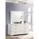 Felicity White High Gloss 6 Drawer Dresser with Mirror