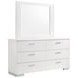 Felicity White High Gloss 6 Drawer Dresser with Mirror
