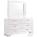 Felicity White Upholstered Low Profile Platform Bedroom Set
