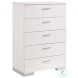 Felicity White Upholstered Low Profile Platform Bedroom Set