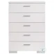 Felicity White Upholstered Low Profile Platform Bedroom Set